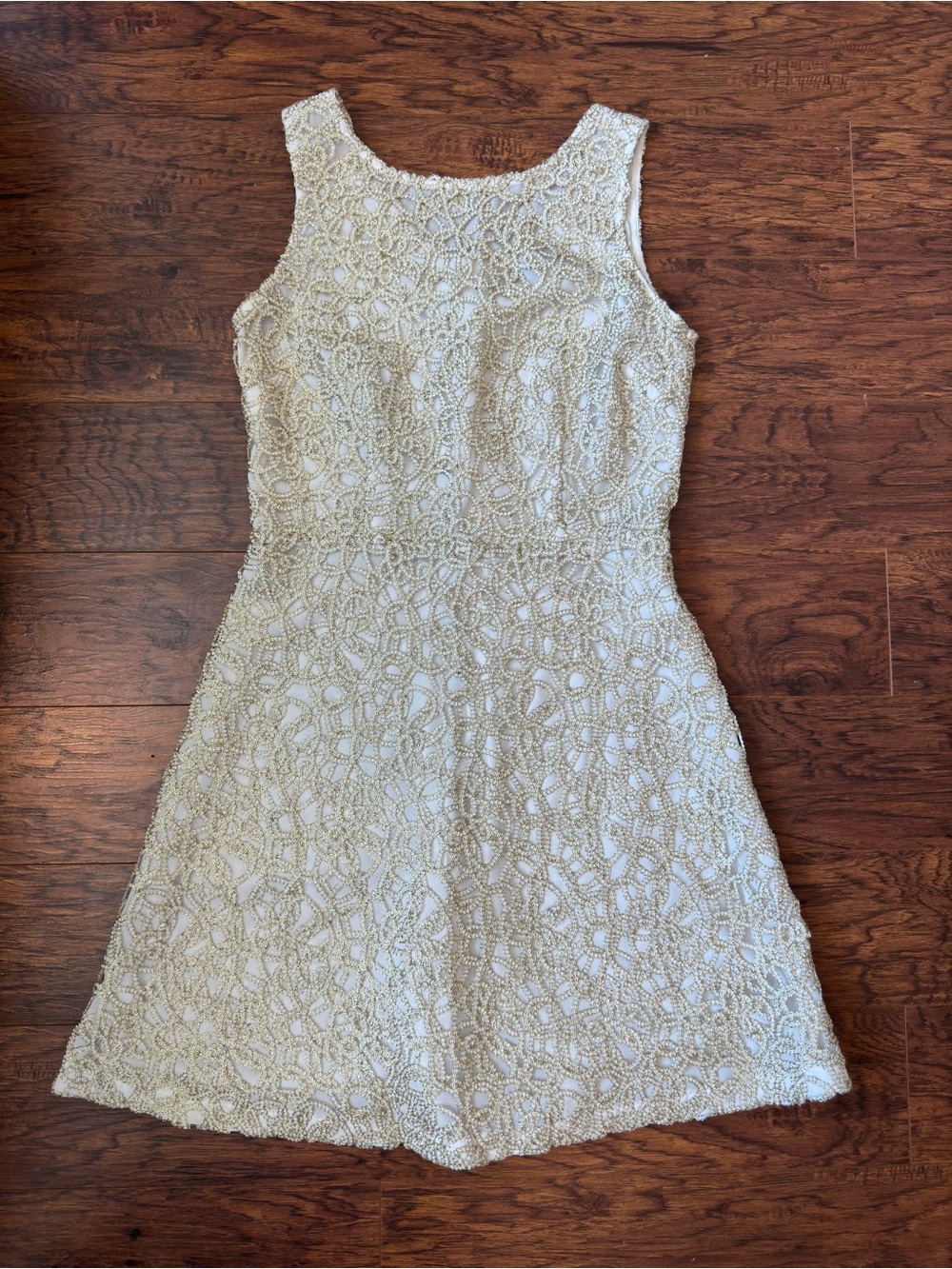 RSVP Cream Lace A-Line Mini Dress